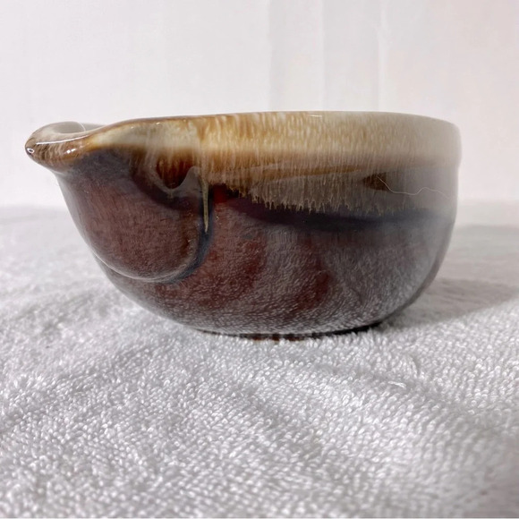 Vintage McCoy Pottery USA Ceramic Brown Drip Gravy Boat  7128 - Picture 7 of 16